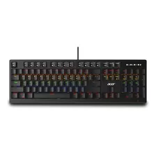 Teclado Gamer Acer Okb950 Rgb Switchs Azules Bgui Color Del Teclado Negro