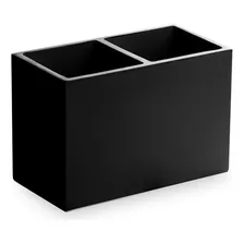 Bino Organizador Multiusos De 2 Compartimentos, Negro Mate,