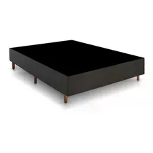 Base Para Cama Box Casal 138x39x188 Preto - Gazin