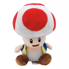 Peluche Toad Hongo Super Mario Bross 18 Cm Esponjoso Seta