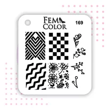 Placa Stamping Acrilico Lefemme Mod169 Local Flores