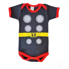 Body De Bebê Temático Mesversário Thor Super Heroi Algodão