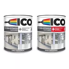 Pintura Epóxica Multiusos Componentes A Y B Blanco 1 Gal Ico