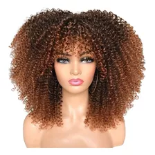 Peruca Lace Fibra Orgânica Afro Cacheada 45cm Uso Diário 