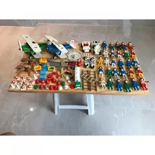 Lote Grande De Playmobil / Bonecos , Aviões , Acessórios 