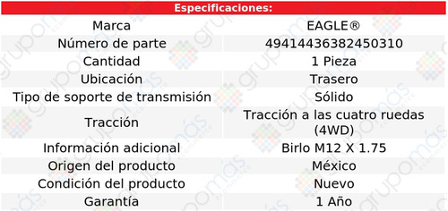 Soporte Trans Tras Eagle Silverado 3500hd V8 6.0l 11 A 16 Foto 3