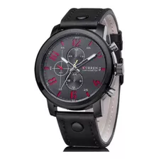 Relógio Masculino Original Curren Pulseira De Couro Militar 