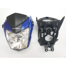 Frente Completa + Bloco Óptico Titan 160 Ex Azul Mod Ori