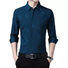 Camisa A Cuadros Para Hombre, Camisa De Vestir Con Botones,