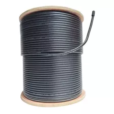 Cable Coaxial Rg6 Negro Rollo De 305 Mts Al 90 %
