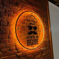 Logo Em Acrílico Personalizado Iluminado Com Led 85x85 Neon