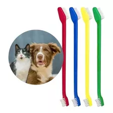 Pack X50 Pzs Cepillo Dental Doble Perro Gato Mascota Dientes