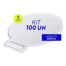 Medalha Acrílico Cristal Redonda Lisa Kit 100 Un 5cm 2mm