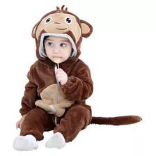 Macacão Pijama Inverno Bebê Bichinhos Infantil - Confortável