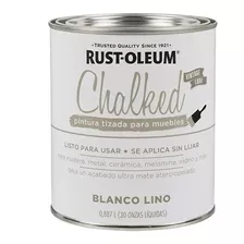 Pintura Esmalte Rust-oleum 0.9 Lt. Chalk Blanco Lino Tizada