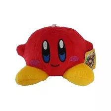 Pelúcia Turma Mario Bros Kirby Vermelho (16 Cm) 