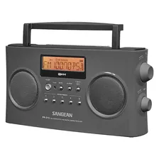Radio Portatil Digital Am Fm Stereo Recargable Recepcion Superior Color Gris
