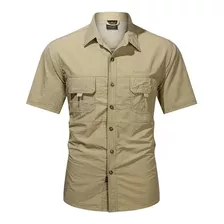 Camisa Táctica Casual De Pesca Y Montañismo Para Hombre