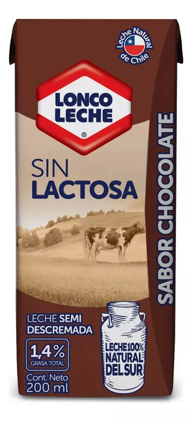 Leche S/lactosa Loncoleche Semi/d 200cc(6 Unidades) Super