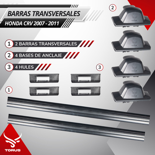 Barras Portaequipaje Honda Crv 2007 2008 2009 2010 2011 Foto 7