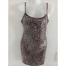 Vestido Leopardo Lentejuelas Forever21 Talla M Nuevo Detalle