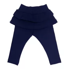  Saia Calça Roupa Bebê 100% Algodão Tamanhos Azul Marinho