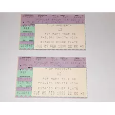 2 Entradas De Recital U2 De 1998 Pop Mart Tour En River 