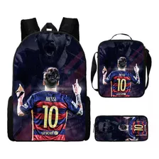 Copa Del Mundo De Fútbol Mochila Infantil 3-pack Y Messi 10