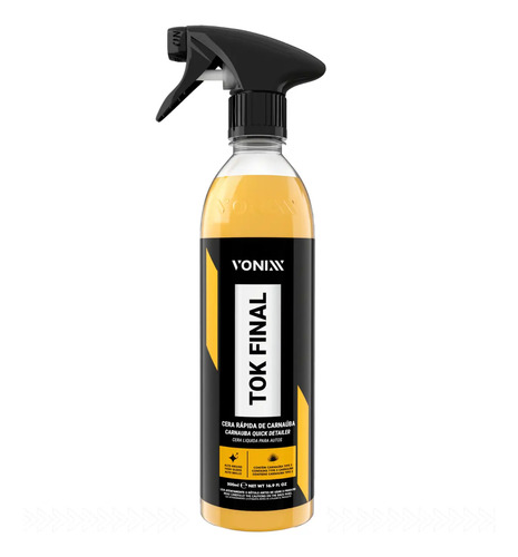 Cera Liquida Carnaúba Proteção Automotiva Tok Final Vonixx