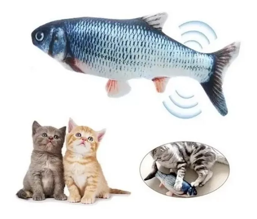 Brinquedos Para Gatos Interativos Peixe Elétrico 