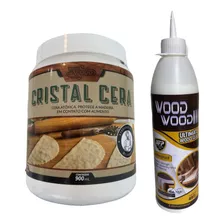 Cera Wood Wood Cristal Madeira 900ml + Cola Wood 497 G