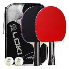 Raquetas - Loki C3000 Ping Pong Paddles Set - Table Tennis R