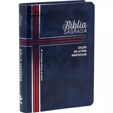 Bíblia Sagrada Sbb, Letra Maiúscula, Tamanho Médio Capa Luxo Azul, Ntlh - Ntlh65lb