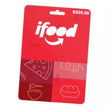 Cartão Presente Ifood Digital 20 Reais Via Chat