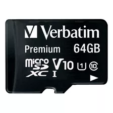 Tarjeta De Memoria Verbatim 44084 Premium Con Adaptador Sd 64gb