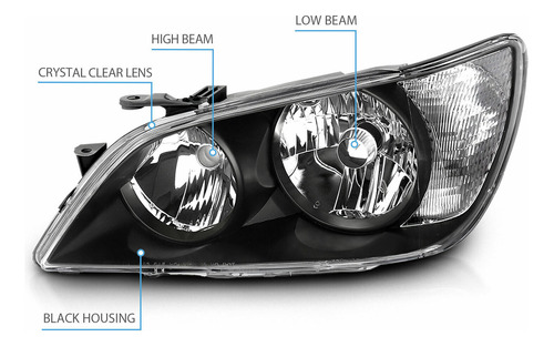 Par Faro Negro Lexus Is300 Sportcross 2005 3.0l Foto 4