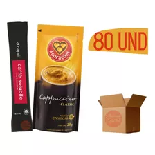Capuccino 3 Tres Coracoes + Cafe Soluvel Sache - 80 Saches
