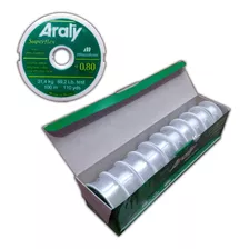 Tanza Pesca Araty 0.80 Mm Caja 10 Rollos X 100 Mts - Fdn Color Transparente