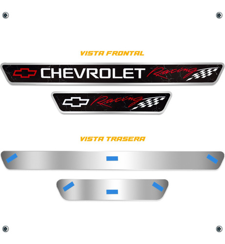 Embellecedor Estribos Chevrolet Racing Aluminio 4 Puertas Foto 8