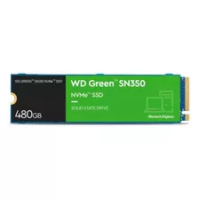 Disco Sólido Interno Western Digital Wd Green Sn350 Wds480g2g0c 480gb Verde