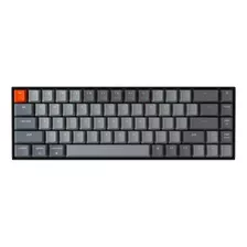 Teclado Gamer Bluetooth Keychron K6 Qwerty Gateron Brown Inglés Us Color Negro Con Luz Rgb