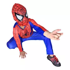 Fantasia Homem Aranha Longa Spiderman C\ Mascara Pano