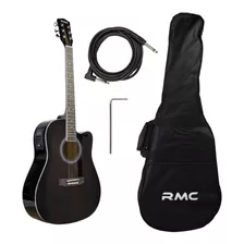 Texana Electroacustica Con Corte Rmc Negro Swamp