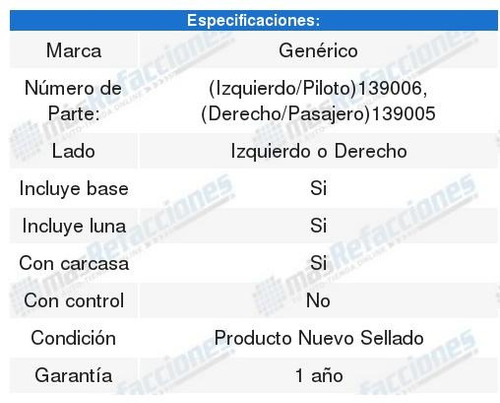 Volkswagen Golf 88-92 Espejo Foto 3