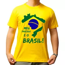 Camisa Meu Partido É O Brasil Bandeira Verde E Amarelo 2