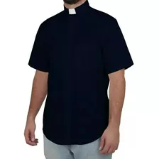 Camisa Para Padre Clerical Manga Curta Algodão Ref.: 201