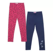 Pack De Leggins X 2 Azul-fucsia Bubblegummers Juana Niña