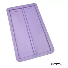 Molde De Silicone Marca-páginas Com Furo - 2x (3,5 Cm)