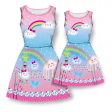 Kit De Vestido Rodado Tal Mãe Tal Filha Festa Chuva De Amor