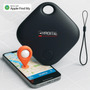 Mini Localizador Rastreador Smart Tag Gps Com Cordão Chaveiro Cor Preto Compatível Com iPhone Apple Chrome Technology